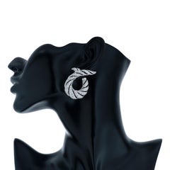 Orecchini di diamanti in corno ritorto Verdura in platino