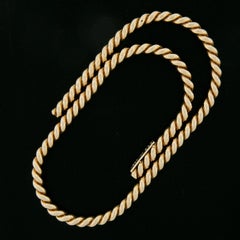 Verdura Vintage 14k Gold Large Substantial Twisted Braided Gold Wire Money Clip