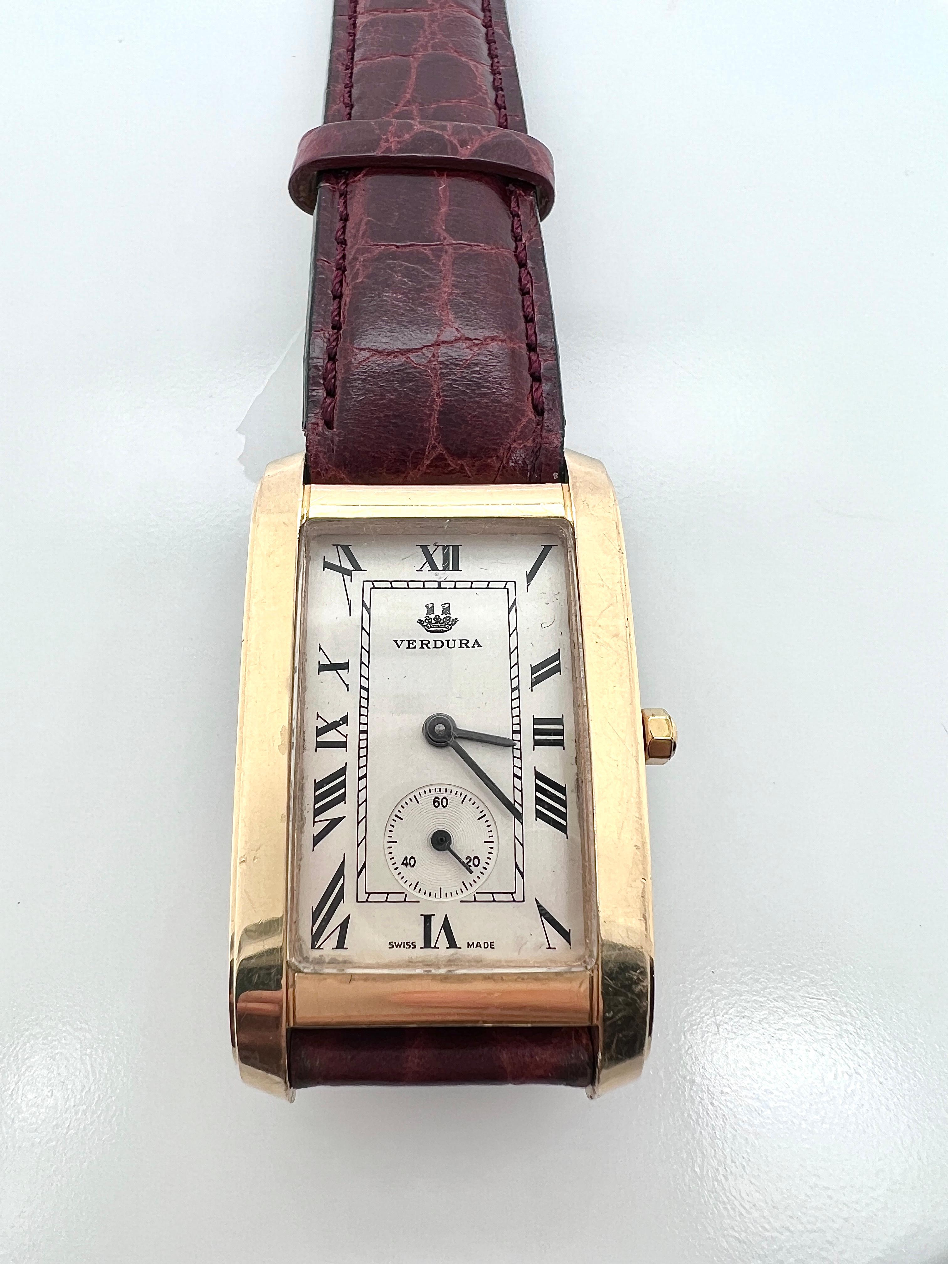 Verdura Vintage 18k Gold Uhr im Zustand „Hervorragend“ im Angebot in New York, NY