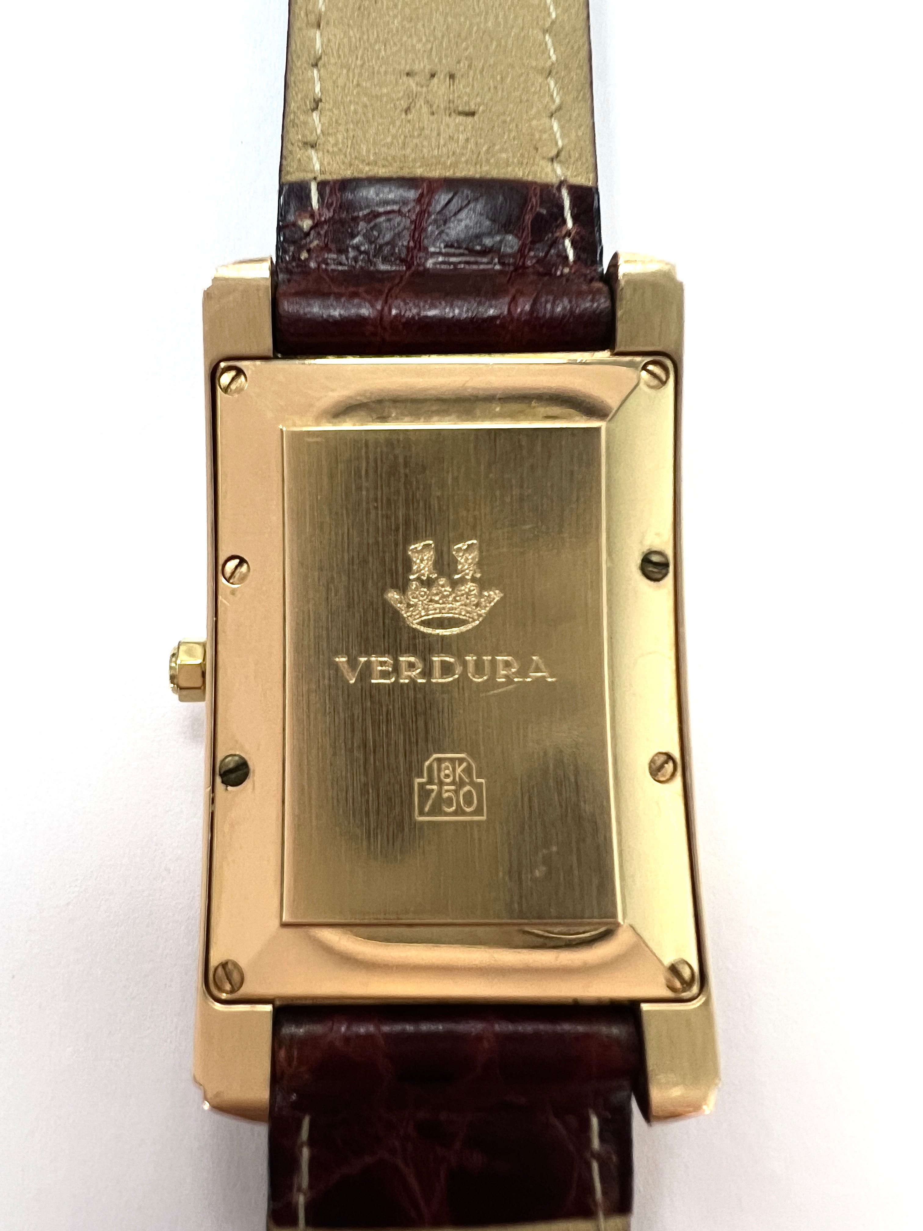 Verdura Vintage 18k Gold Uhr im Angebot 1