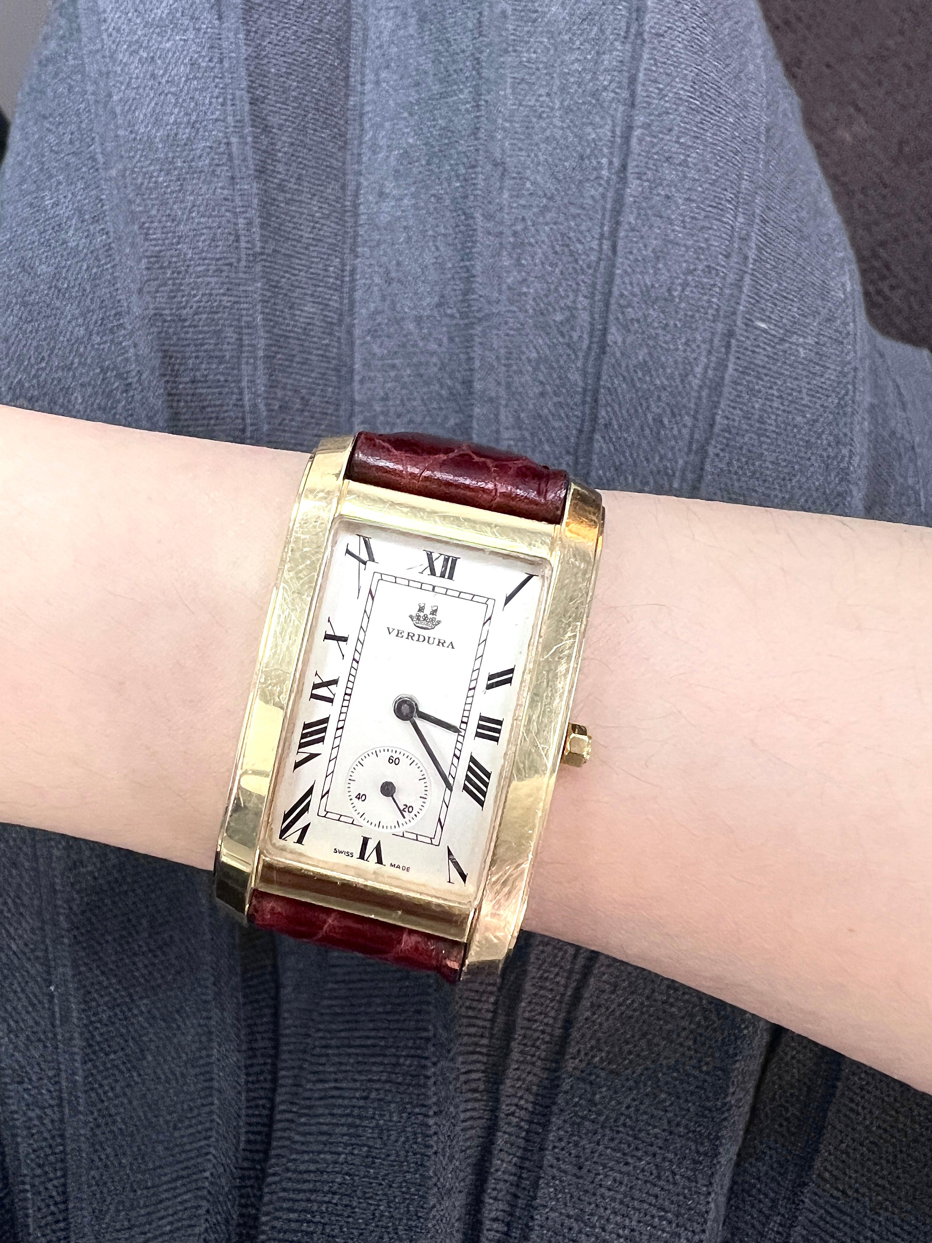 Verdura Vintage 18k Gold Uhr im Angebot 2