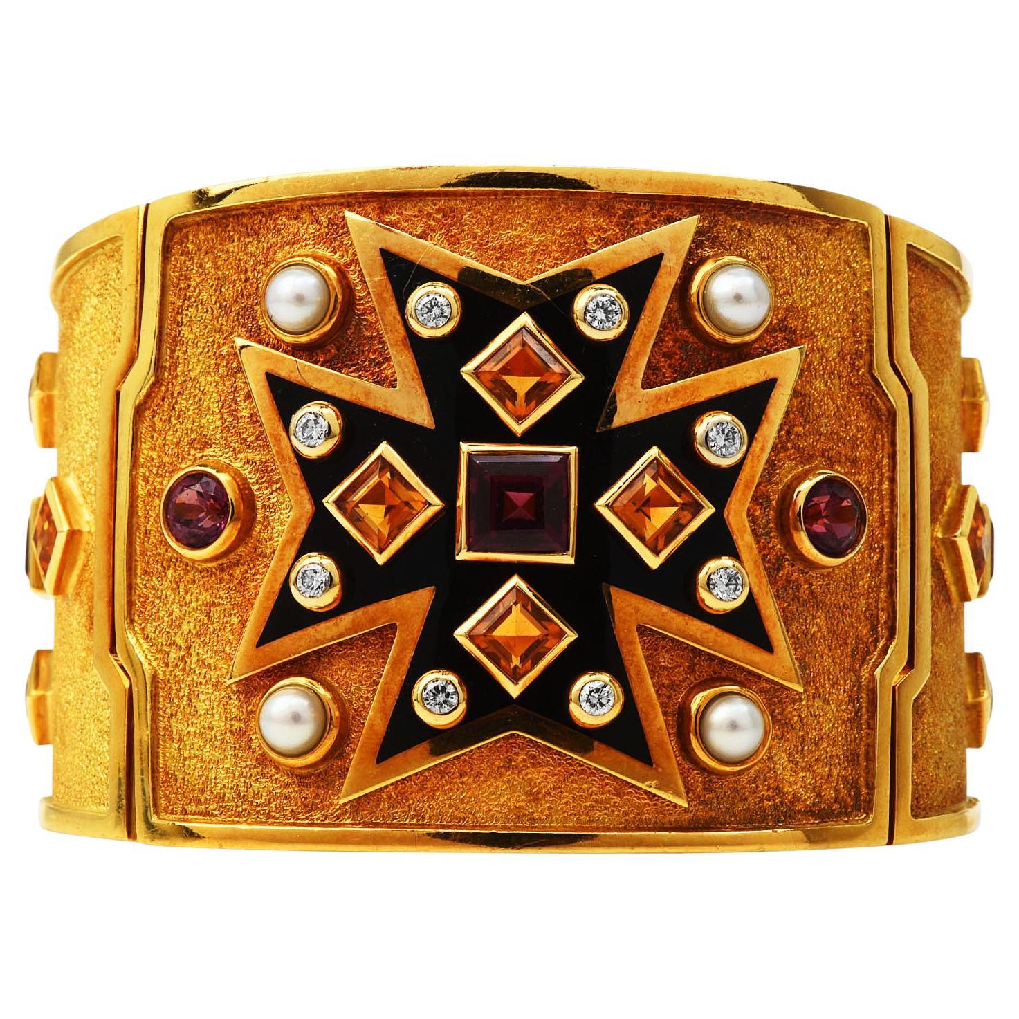 Verdura 'Midas' Maltese Cross Bracelet in 18K Gold #515291