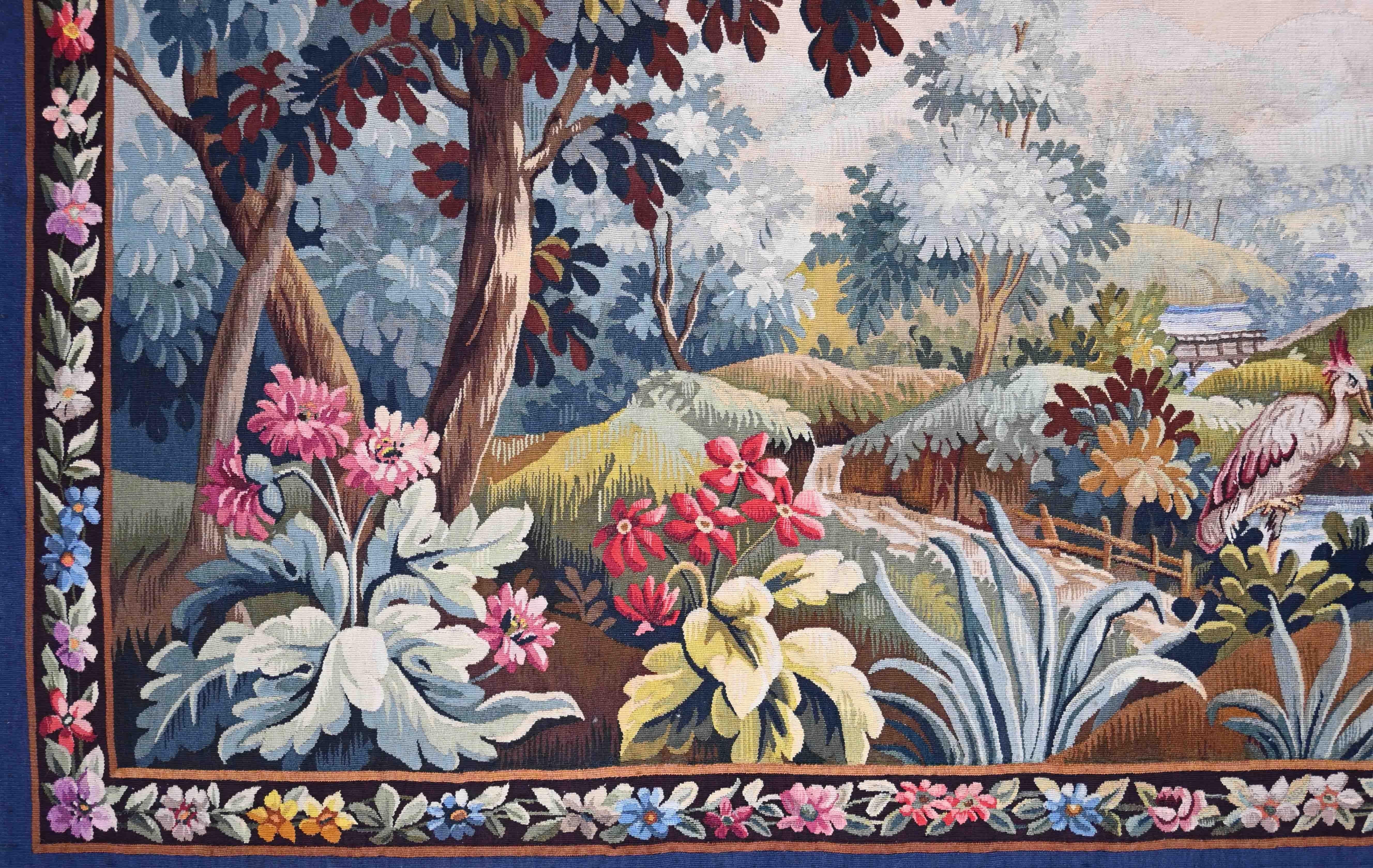 Verdure le chemin, Tapiz francés de vegetación de Manufacture Aubusson - N° 1514 Provincial francés en venta