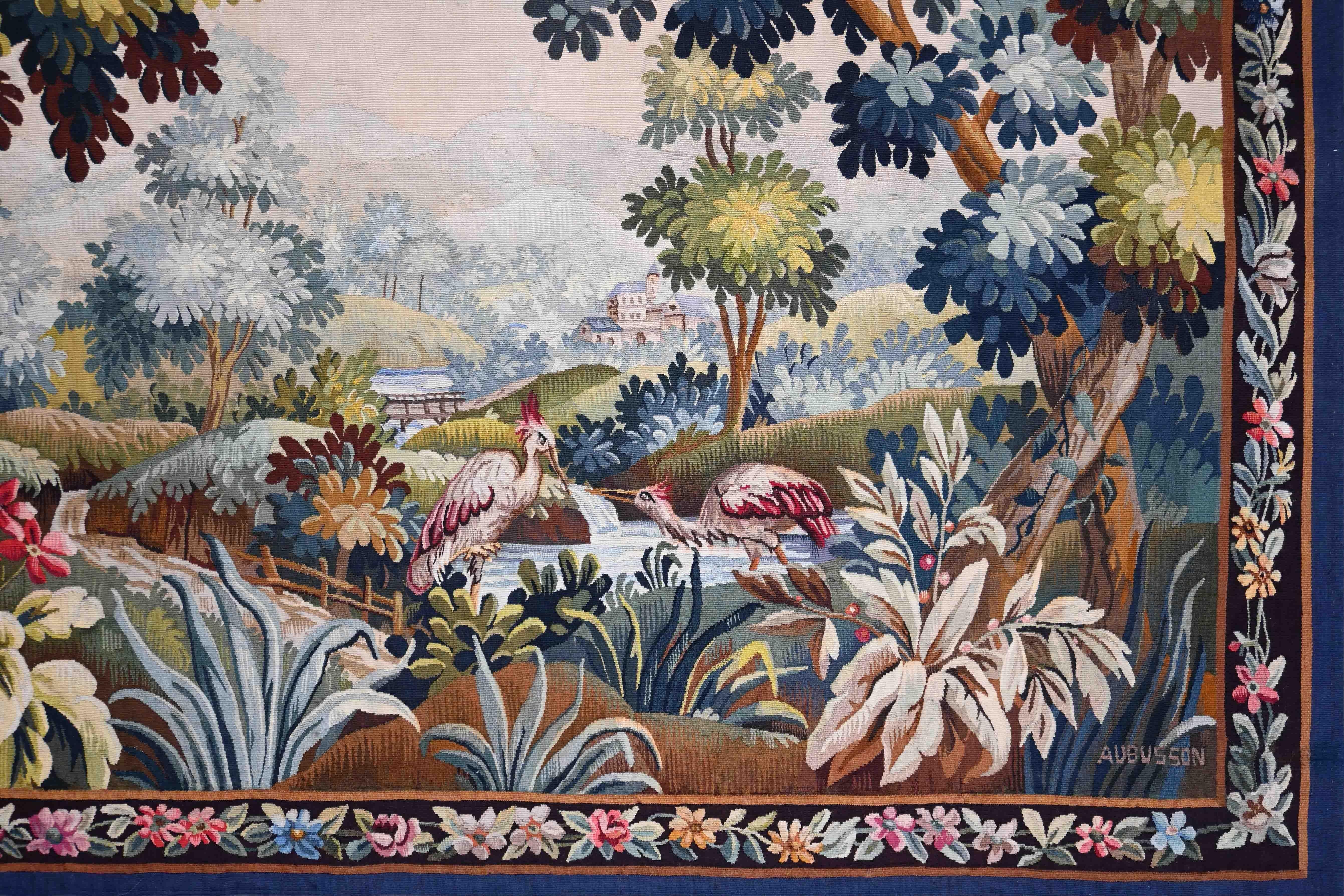 Verdure le chemin, Tapiz francés de vegetación de Manufacture Aubusson - N° 1514 Francés en venta