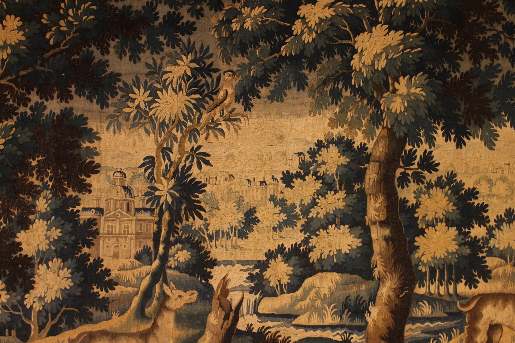 Verdure Tapestry From Flanders From The 17th Century For Sale 2