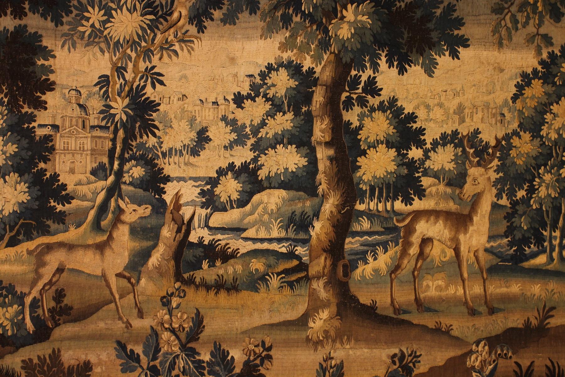 Verdure Tapestry From Flanders From The 17th Century For Sale 3