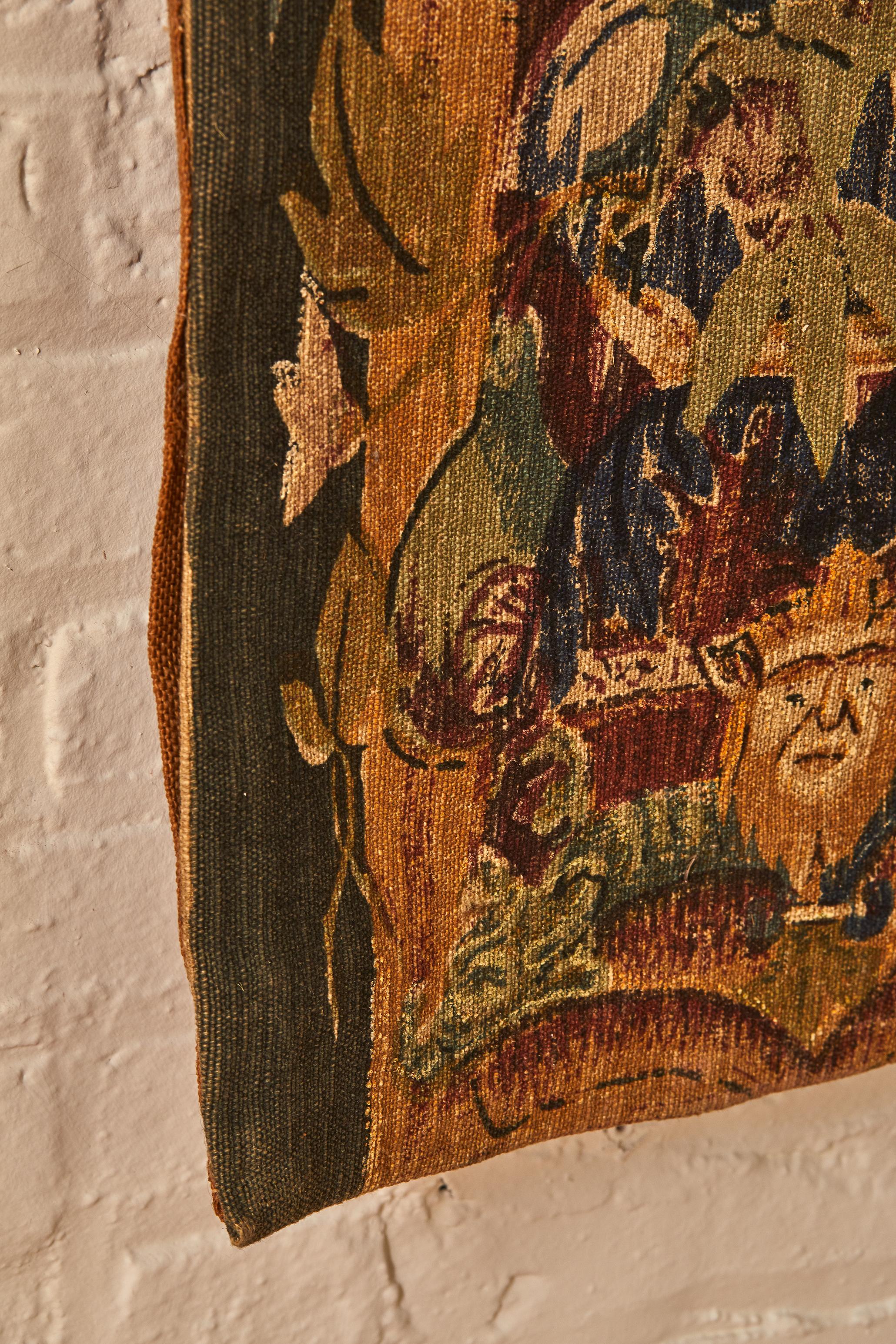 20th Century Verdure Tapestry in the Manner of D'art De Rambouillet Ateliers