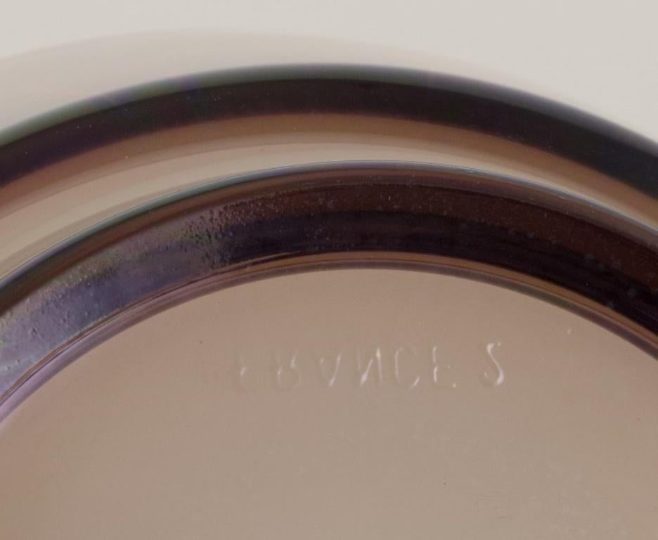 Late 20th Century Vereco, France. Set of six bowls in smoked art glass. For Sale