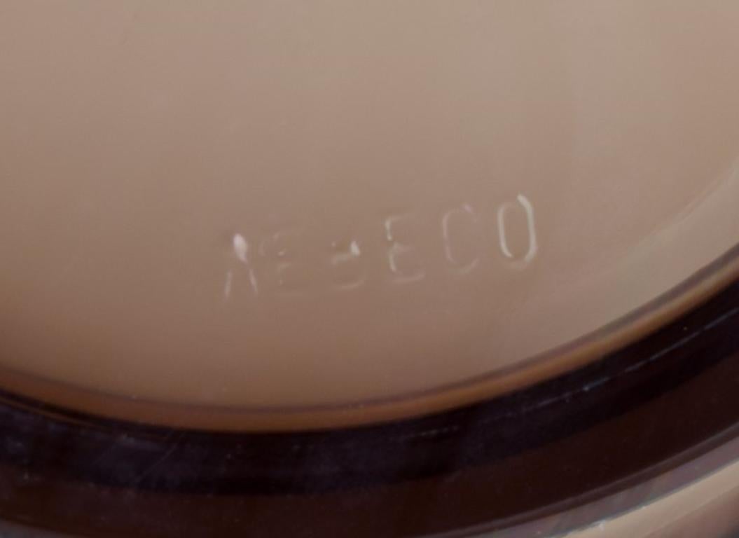 Glass Vereco, France. Set of six bowls in smoked art glass. For Sale