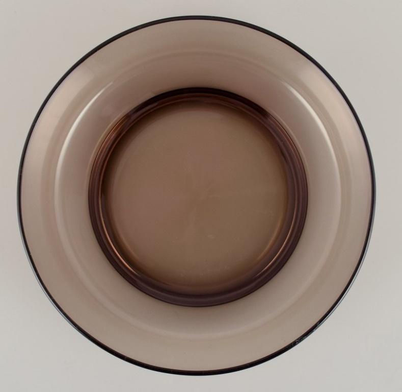 Vetro Vereco, Francia. Set di sei ciotole per zuppa in vetro artistico fumé. 1970s. in vendita