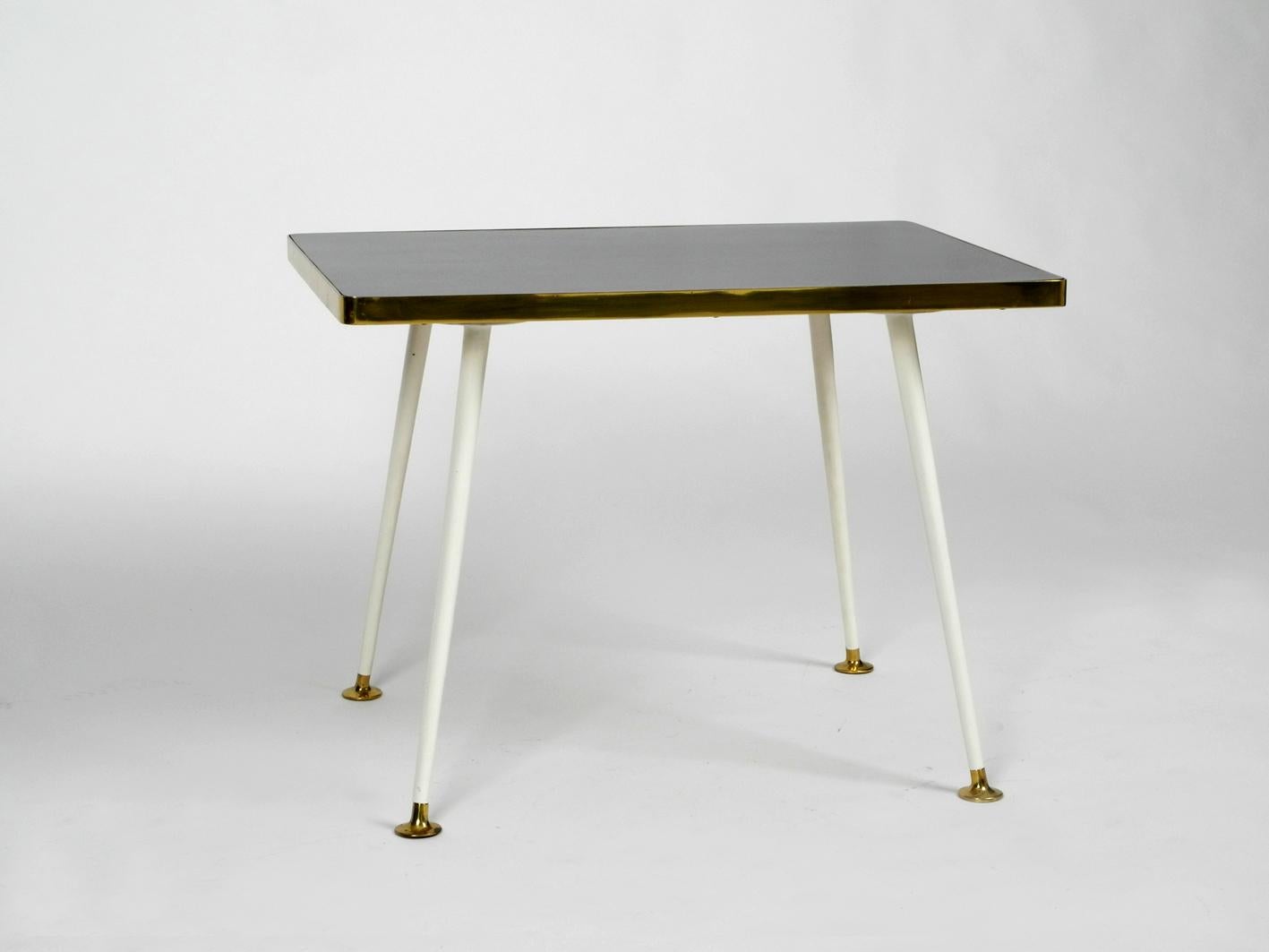 Vereinigte Werkstätten Mid-Century Modernist Side Table Made of Wood and Metal 1