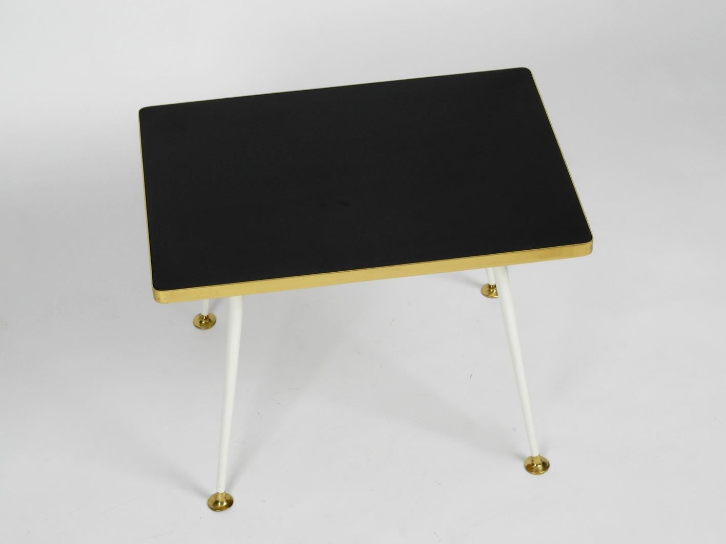 Vereinigte Werkstätten Mid-Century Modernist Side Table Made of Wood and Metal 2