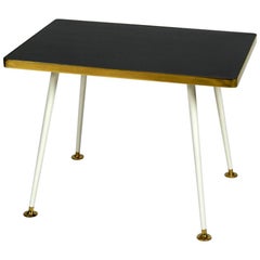 Vereinigte Werkstätten Mid-Century Modernist Side Table Made of Wood and Metal