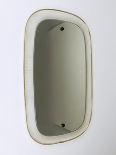 Miroir mural « Mid-Century » de Vereinigte Werkstätten, métal Rigitulle et laiton, Allemagne