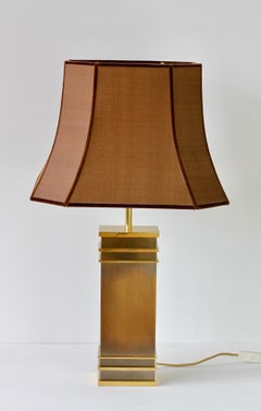 Vereinigte Werkstätten Patinated Bronze and Brass Maison Jansen Style Table Lamp