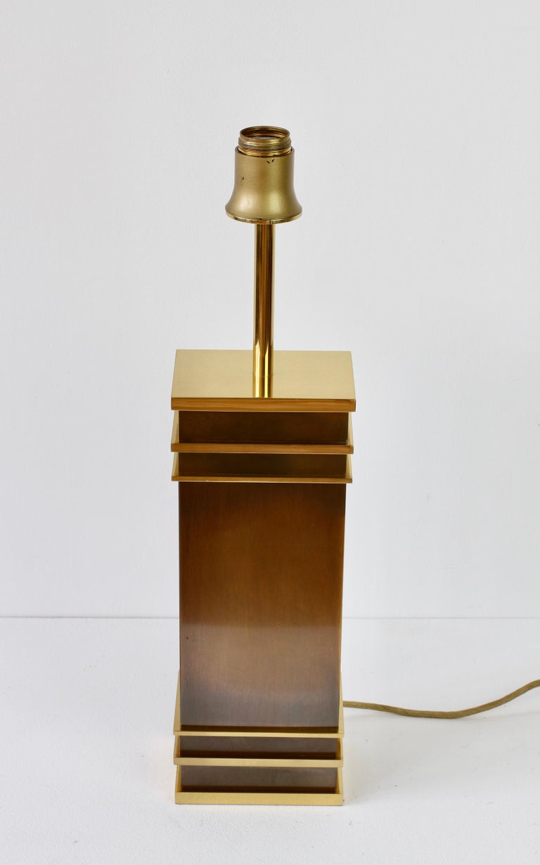 Vereinigte Werkstätten Patinated Bronze and Brass Maison Jansen Style Table  Lamp For Sale at 1stDibs | bronze floor lamp