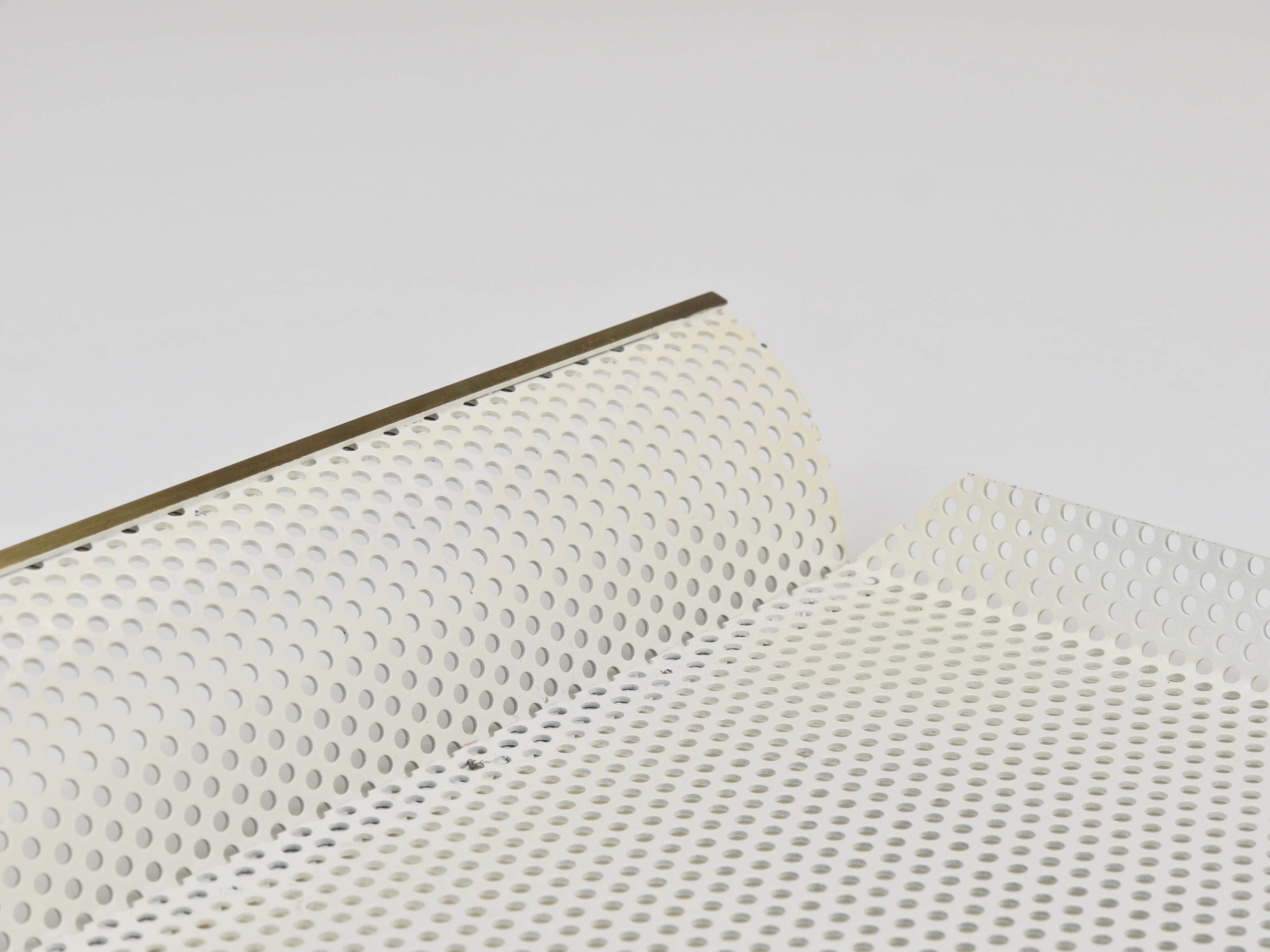 Vereinigte Werkstätten Rigitulle Brass and Perforated Metal Tray, Germany, 1970s in vendita 8