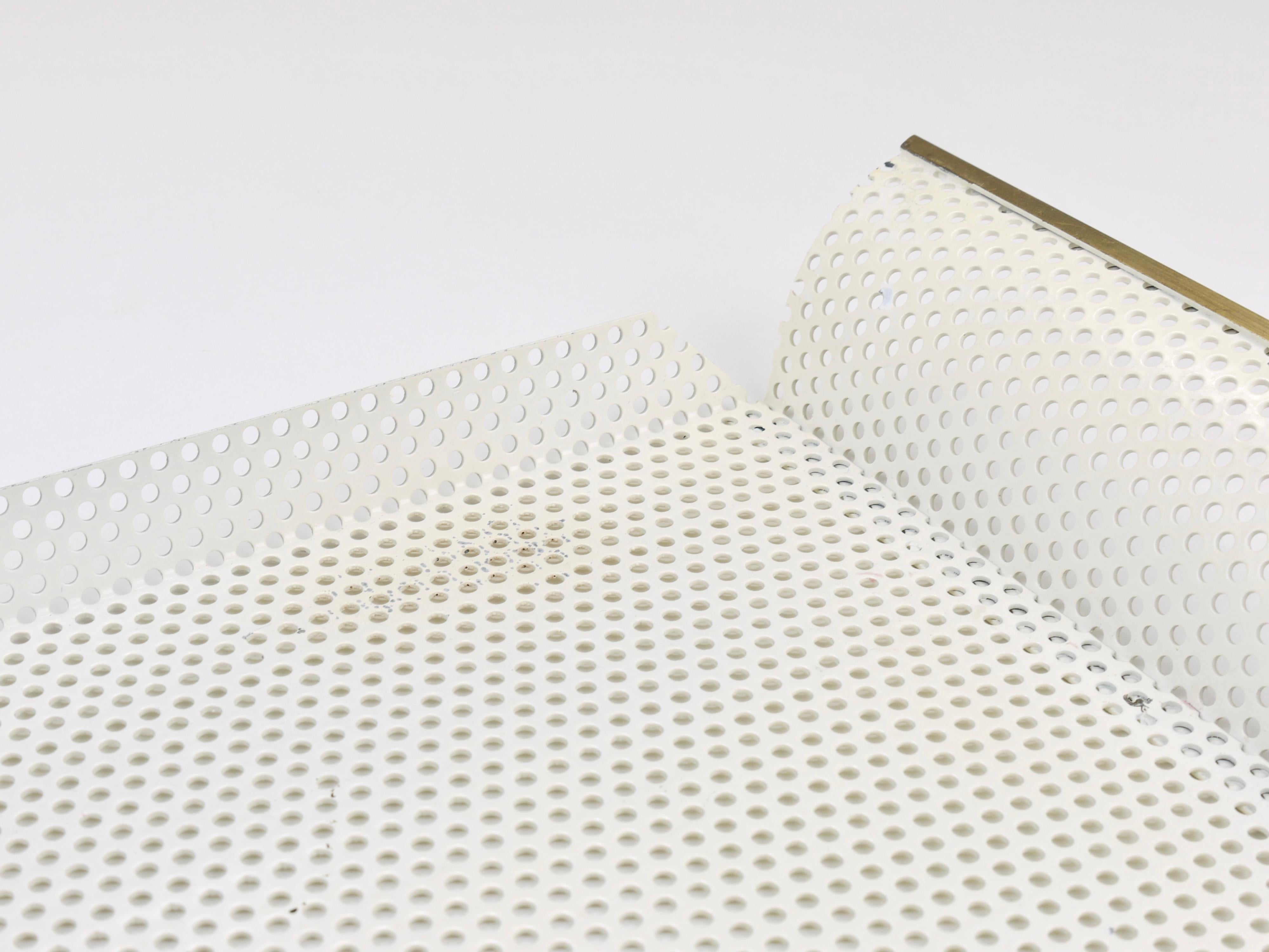 Vereinigte Werkstätten Rigitulle Brass and Perforated Metal Tray, Germany, 1970s in vendita 9