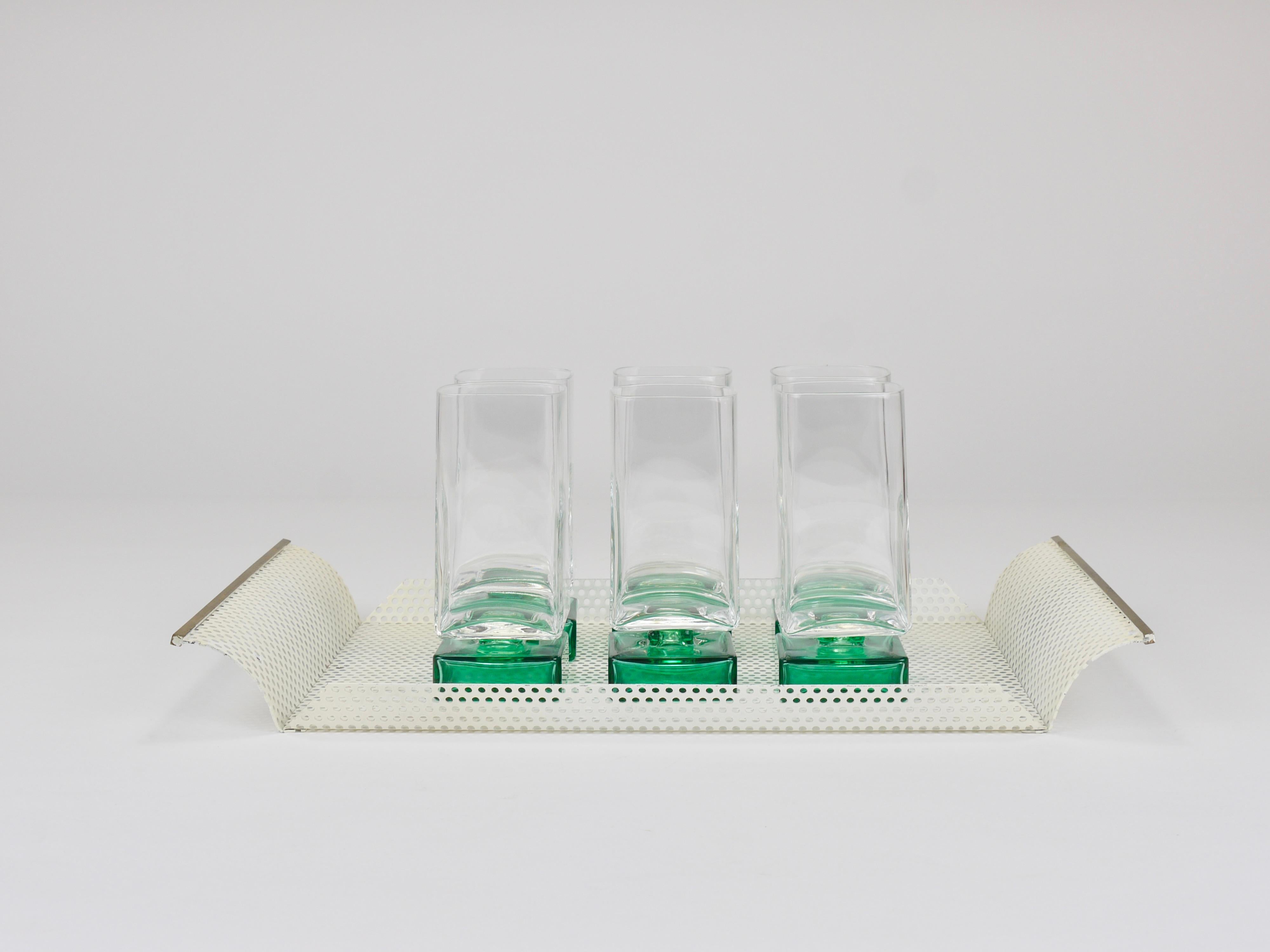 Vereinigte Werkstätten Rigitulle Brass and Perforated Metal Tray, Germany, 1970s in vendita 11