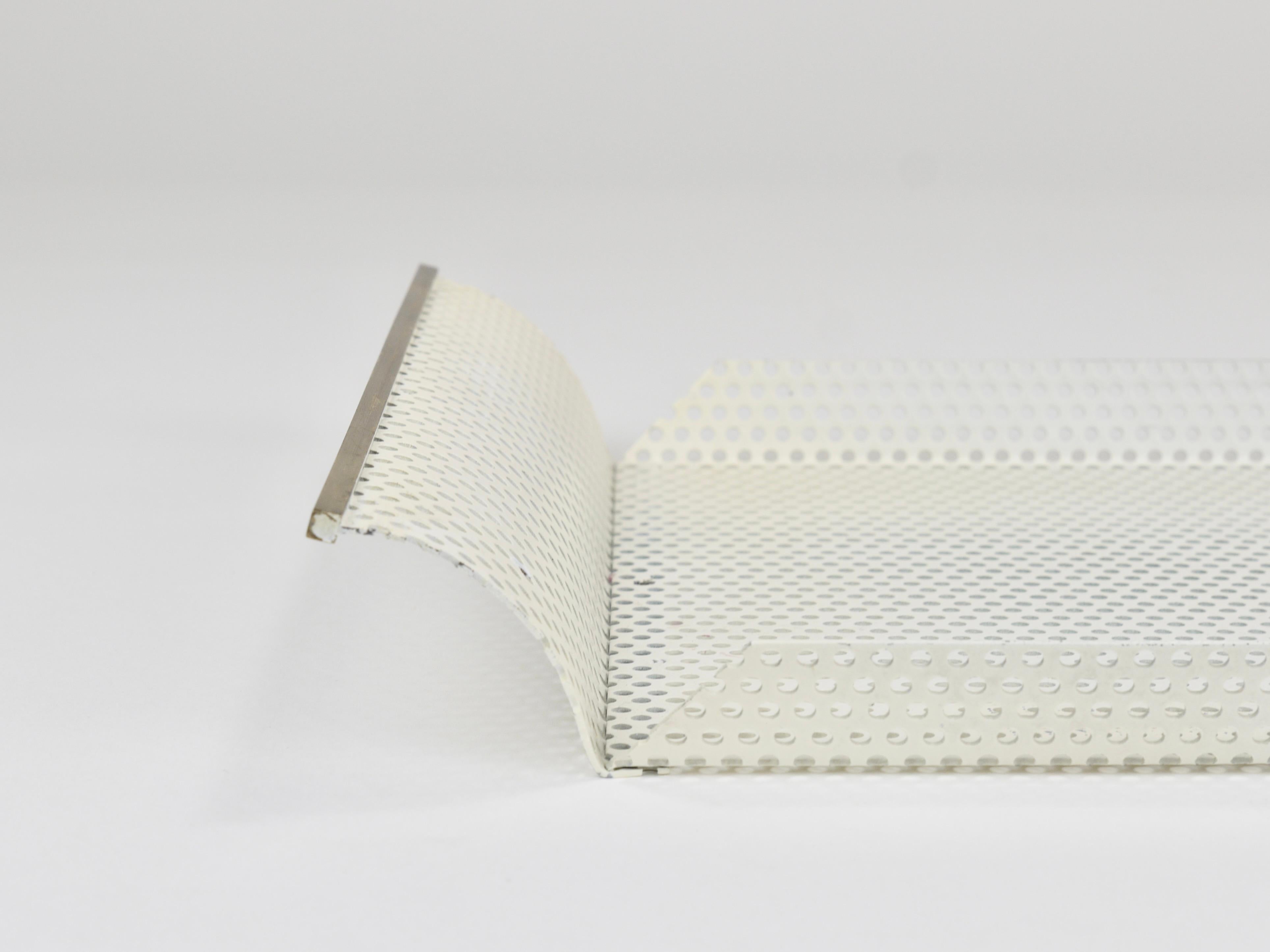 Metallo Vereinigte Werkstätten Rigitulle Brass and Perforated Metal Tray, Germany, 1970s in vendita