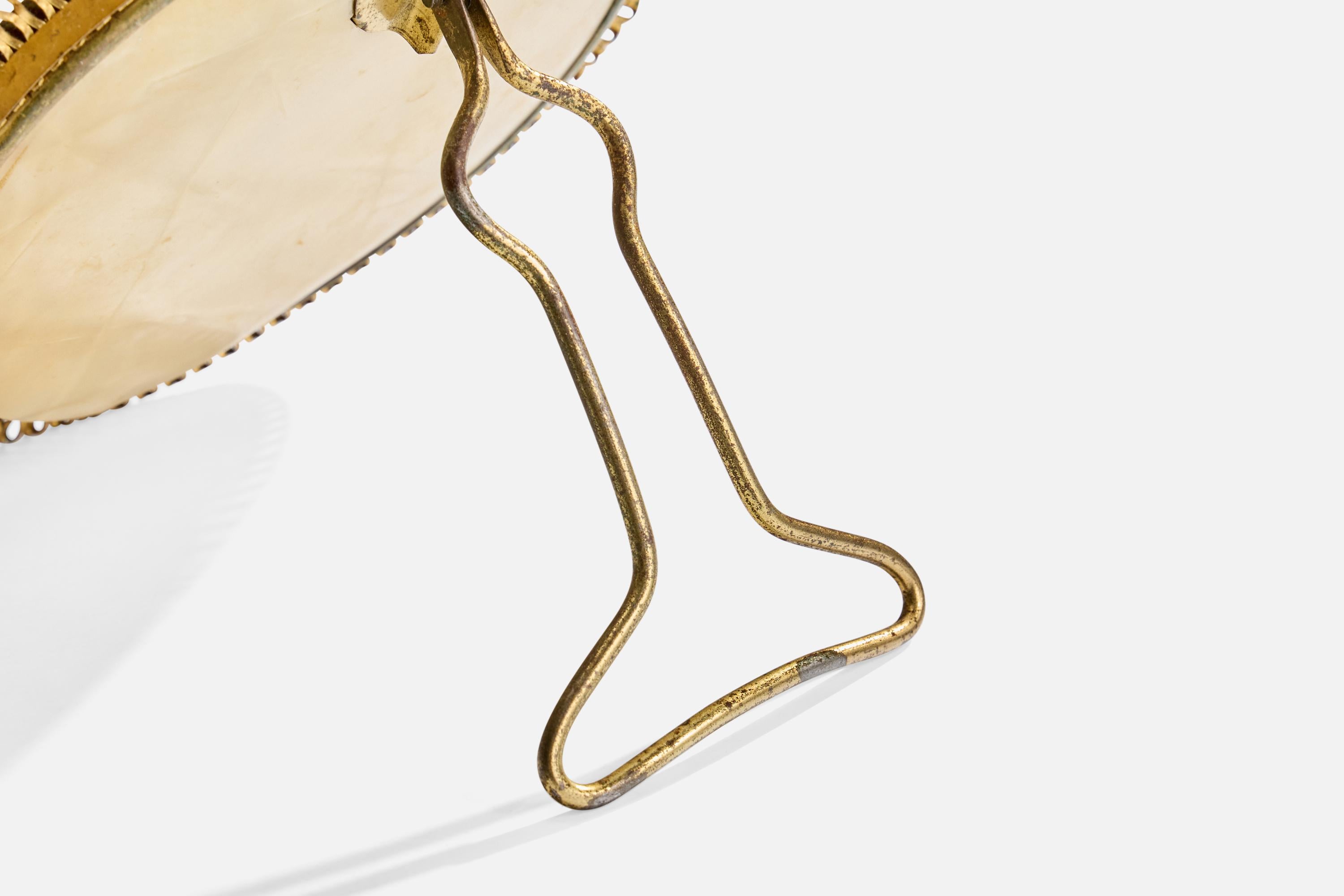 Vereinigte Werkstätten, Table Mirror, Brass, Germany, 1920s en venta 1