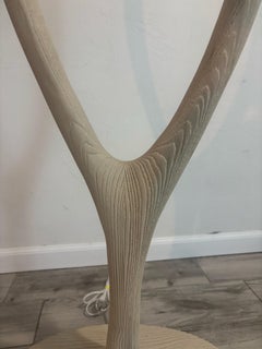 Verellen Urbino Ash Floor Lamp, Sculptural Textured Light Wood
