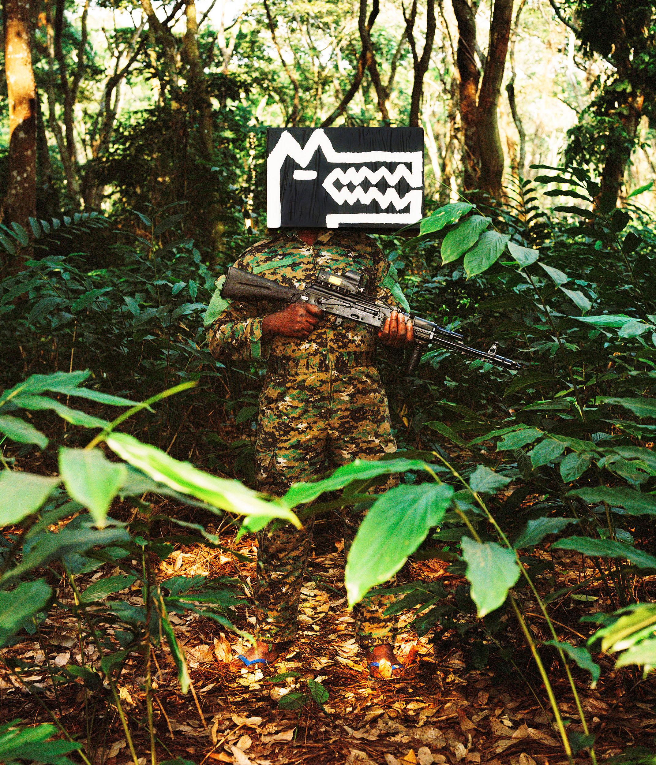 Verena Prenner Landscape Photograph - Congo Soldier - 21st Century Landscape Portrait Animal Photography Edition