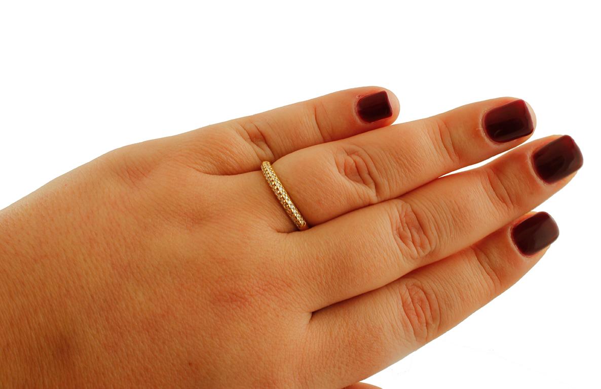 Women's Veretta Diamonds 18 Karat Yellow Gold Ring For Sale
