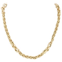 Vergano Woven Link Yellow Gold Necklace