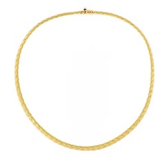 Vergano Woven Yellow Gold Necklace
