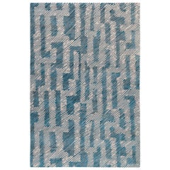 Verge Verge-Teppich aus handgeknüpfter Wolle und Seide von Kelly Wearstler