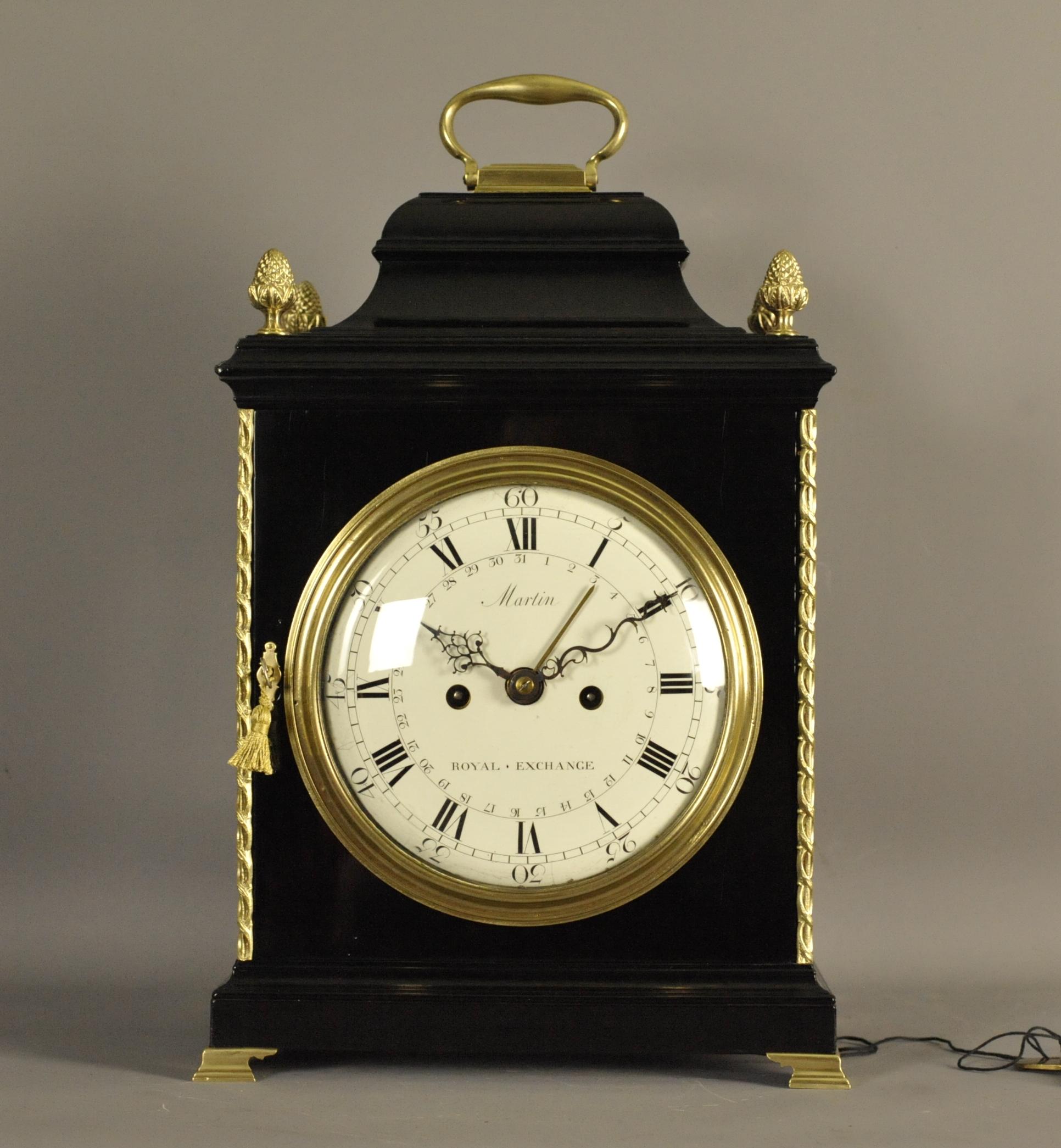 Verge Bracket Clock Enamel Dial, Martin, London For Sale 4