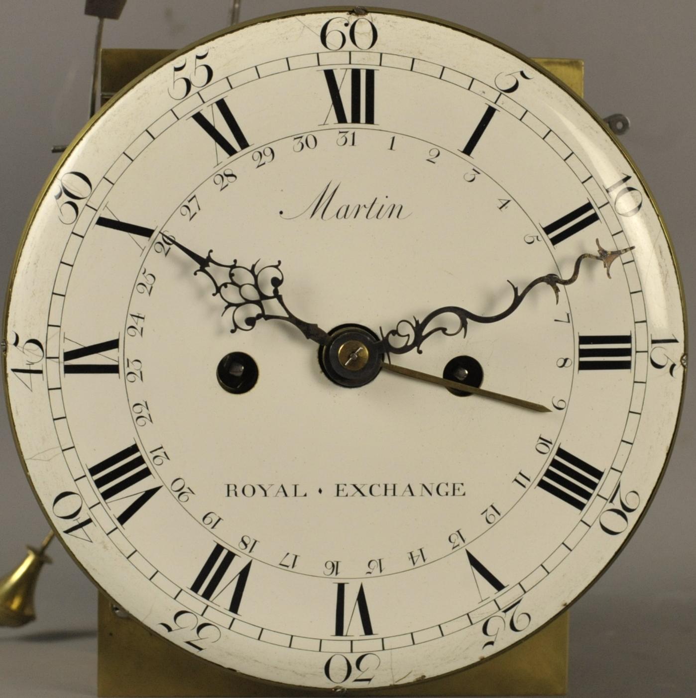 Verge Bracket Clock Enamel Dial, Martin, London For Sale 1
