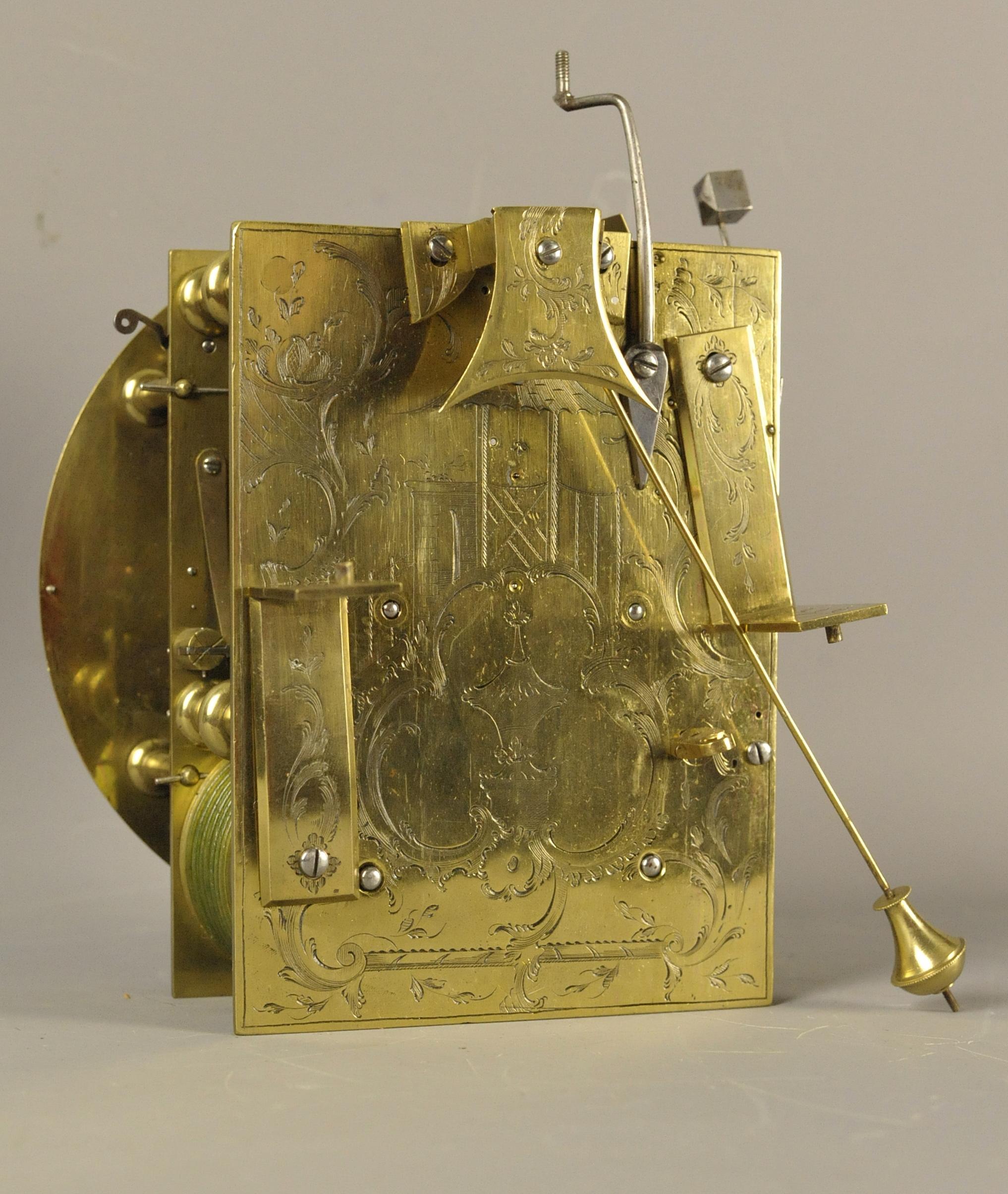Verge Bracket Clock Enamel Dial, Martin, London For Sale 2