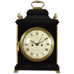 Verge Bracket Clock Enamel Dial, Martin, London