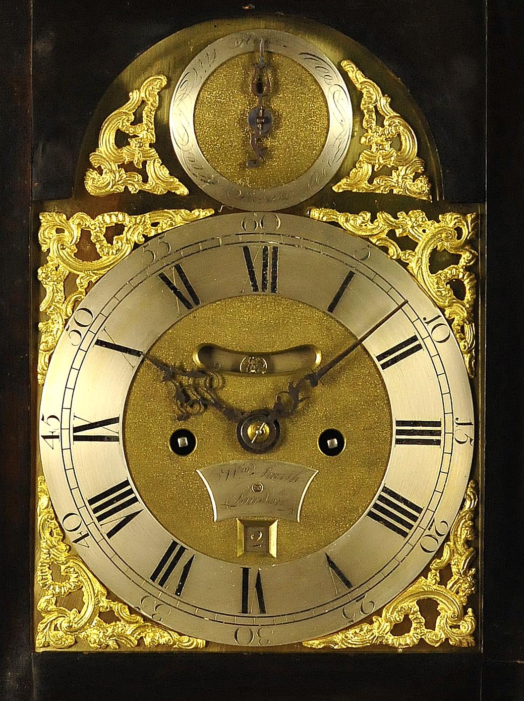 Ebony Verge Fusee Bracket Clock, William Smith, London For Sale