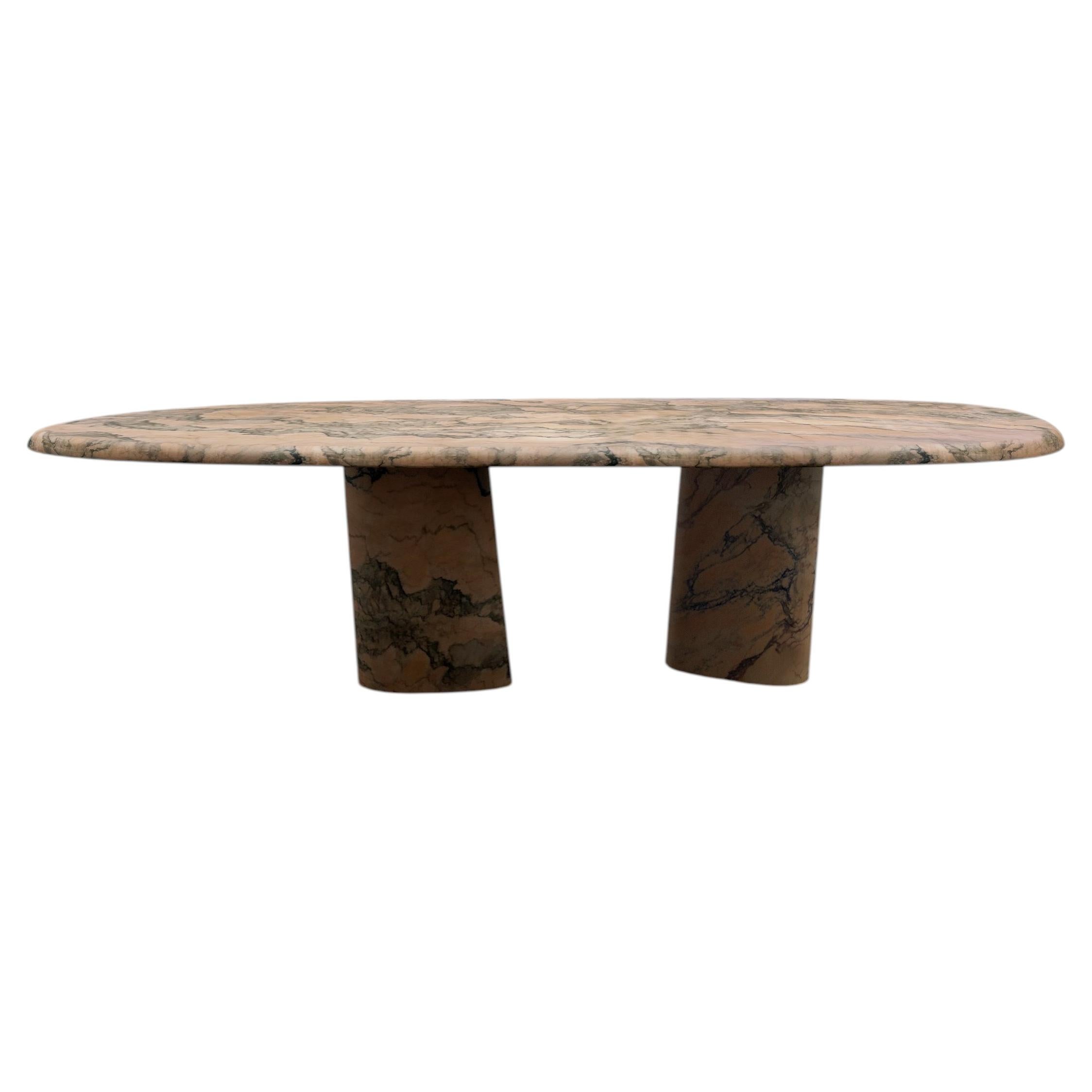 Verge Rosa Marble Coffee Table by Phillip Jividen, Post-Modern Design For Sale