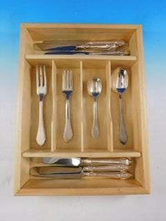 Vergeze by the Source Perrier Silver Plate Flatware Set Service 21 Pieces