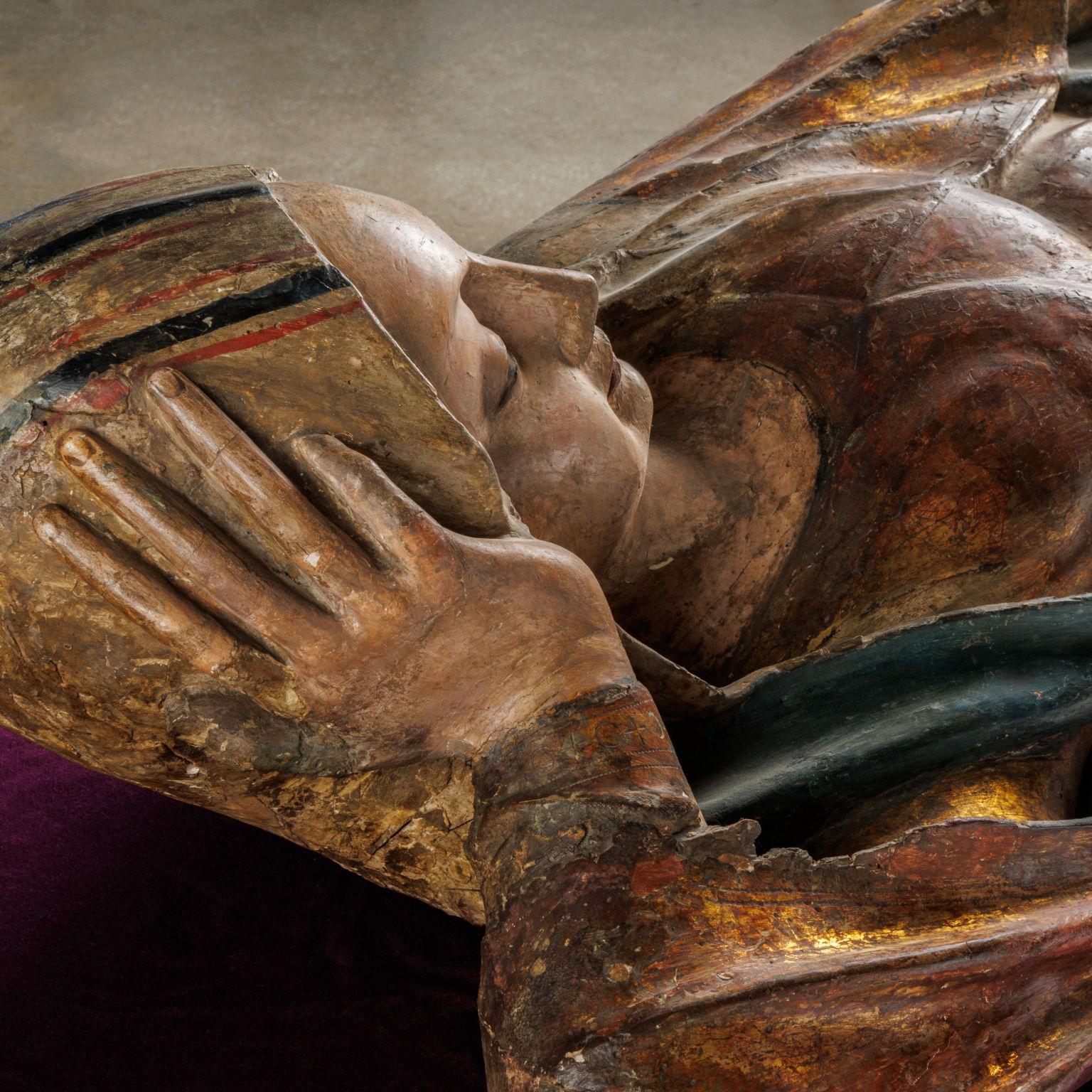 Vergine della Natività. Scultore attivo in area adriatica, inizio XV secolo In condizioni buone in vendita a Milano, IT