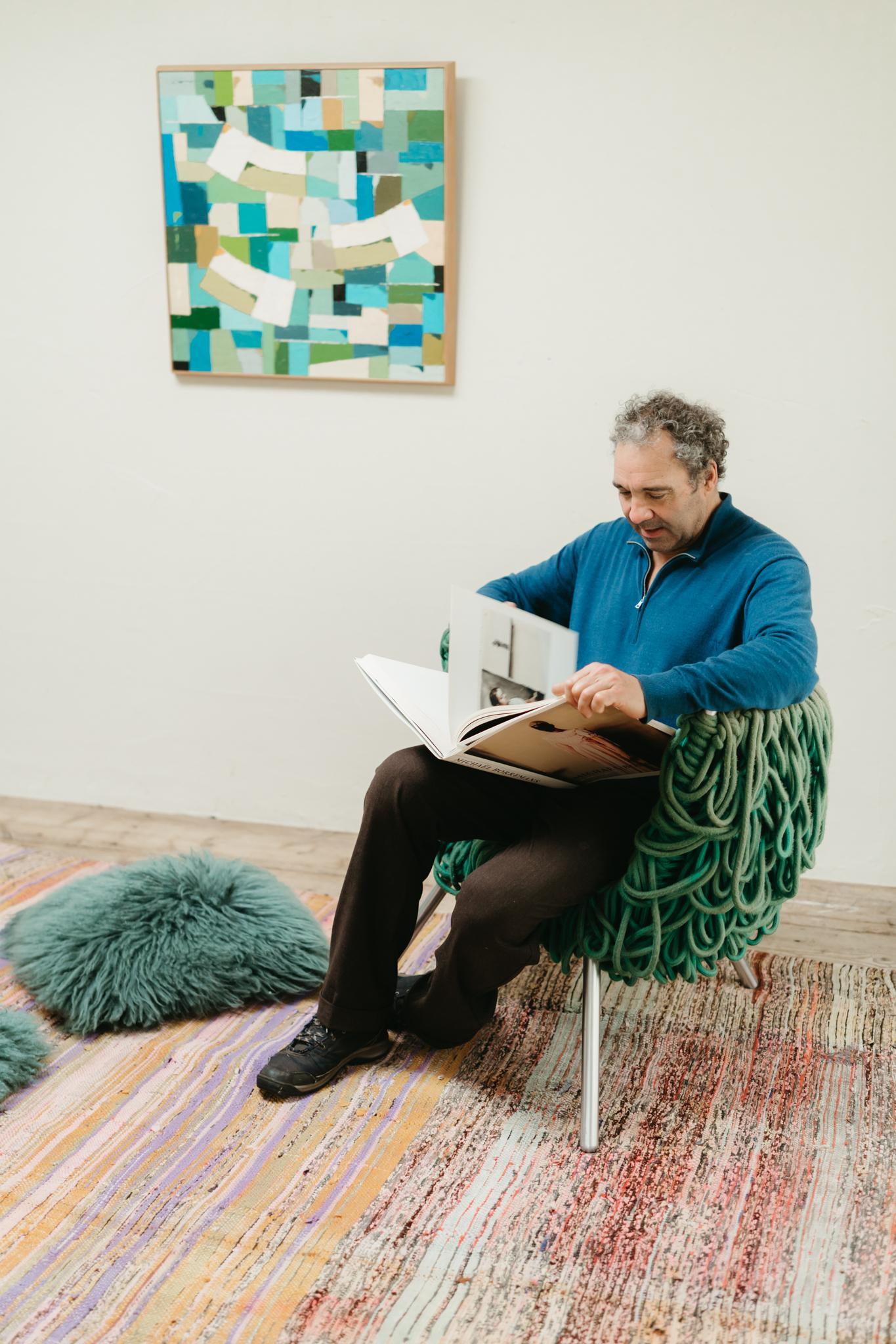 Verhelma chair by Fernando and Humberto Campana for Edra, Green Rope, Aluminium For Sale 2