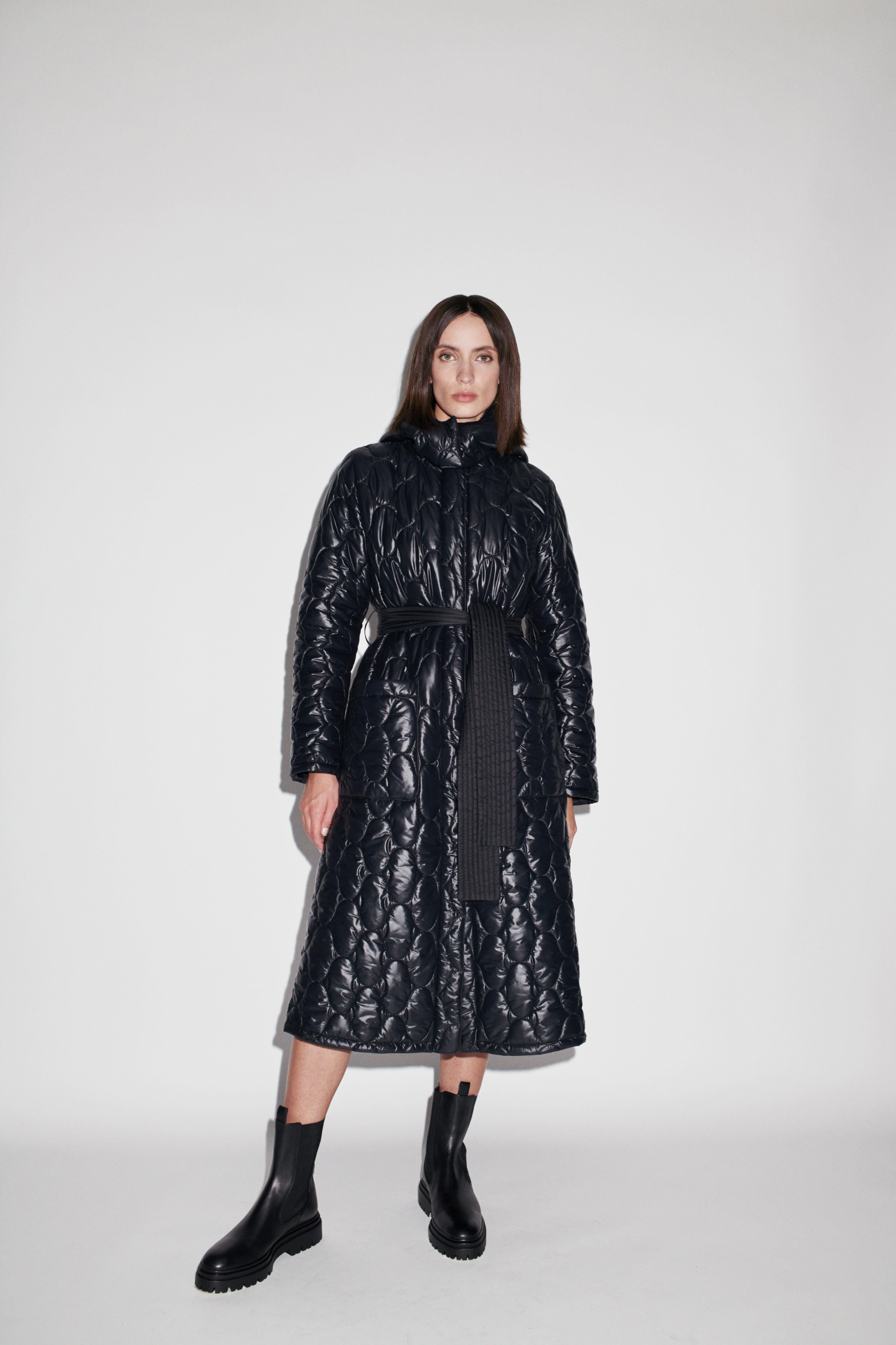 Verheyen London Aurora Quilted Coat with detachable hood - Size uk 10 For Sale 2