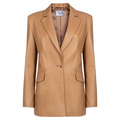 Chesca Oversize-Blazer in Kamelleder von Londoner Chesca, Größe 8