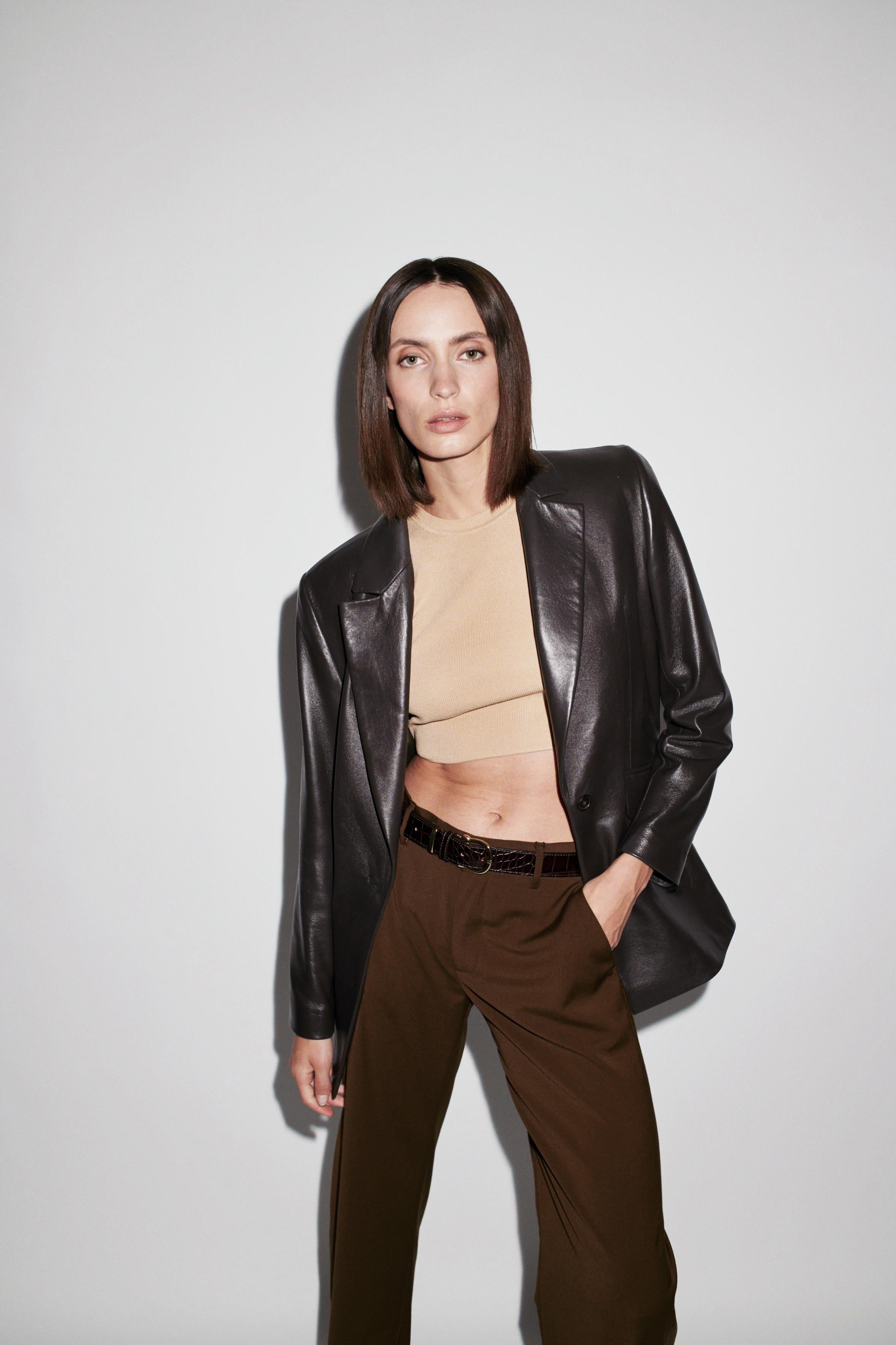 Chesca Oversize-Blazer in Dunkelschokoladenbraun von London Chesca, Größe 6 Damen im Angebot