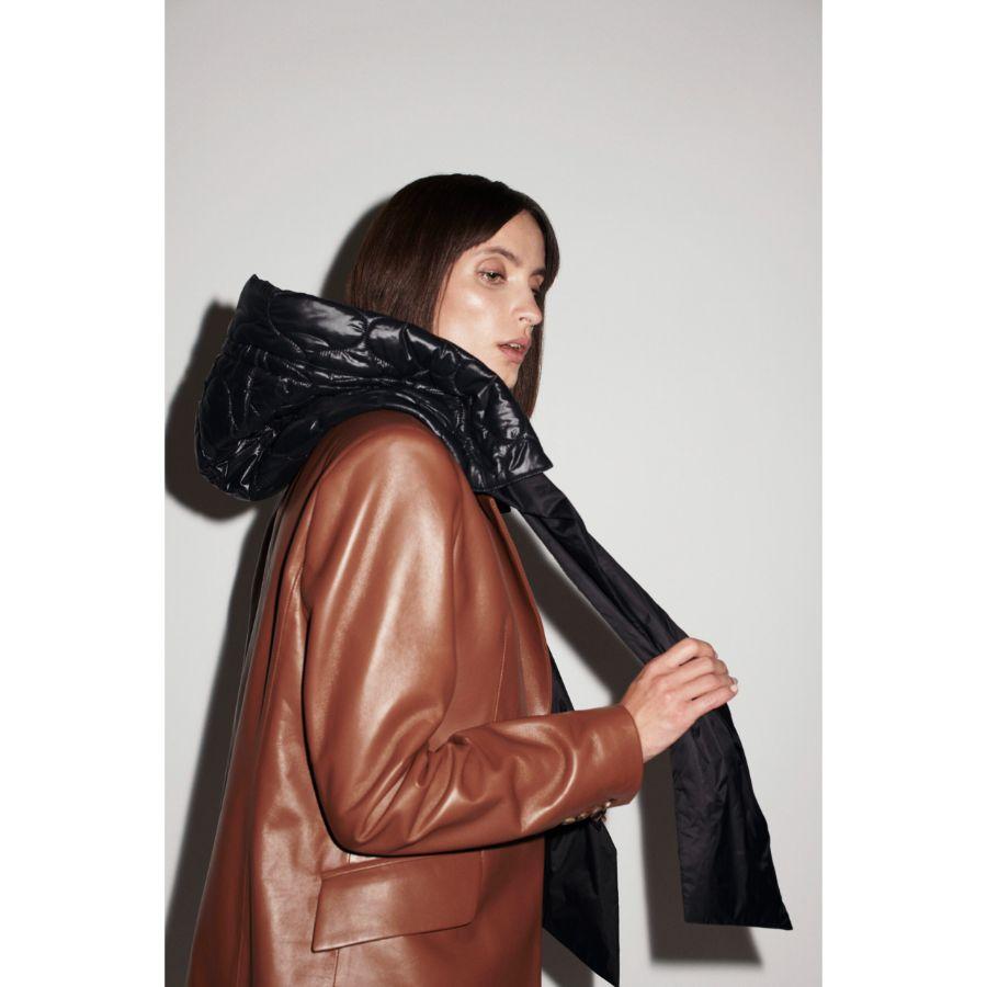 Marron Verheyen London - Blazer surdimensionné Chesca en cuir brun clair, taille 10 en vente