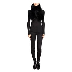 Verheyen London Cross-through Faux Fur Collar in Black