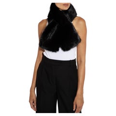 Used Verheyen London Cross-through Faux Fur Collar in Black