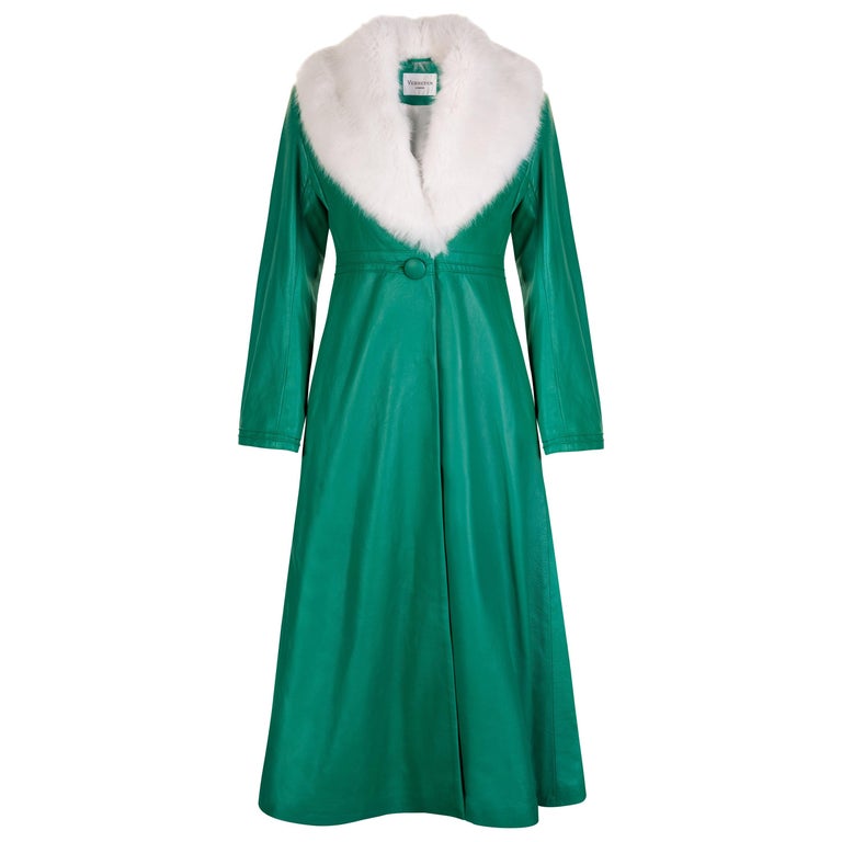 green emerald velvet dress Green Fur Trim Mini Dress