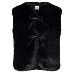 Chaleco de piel sintética Verheyen London Negro - Talla Mediana/Grande (Uk 12-16)