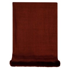 Verheyen London Handwoven Mink Fur Trimmed Cashmere Scarf in Brown 