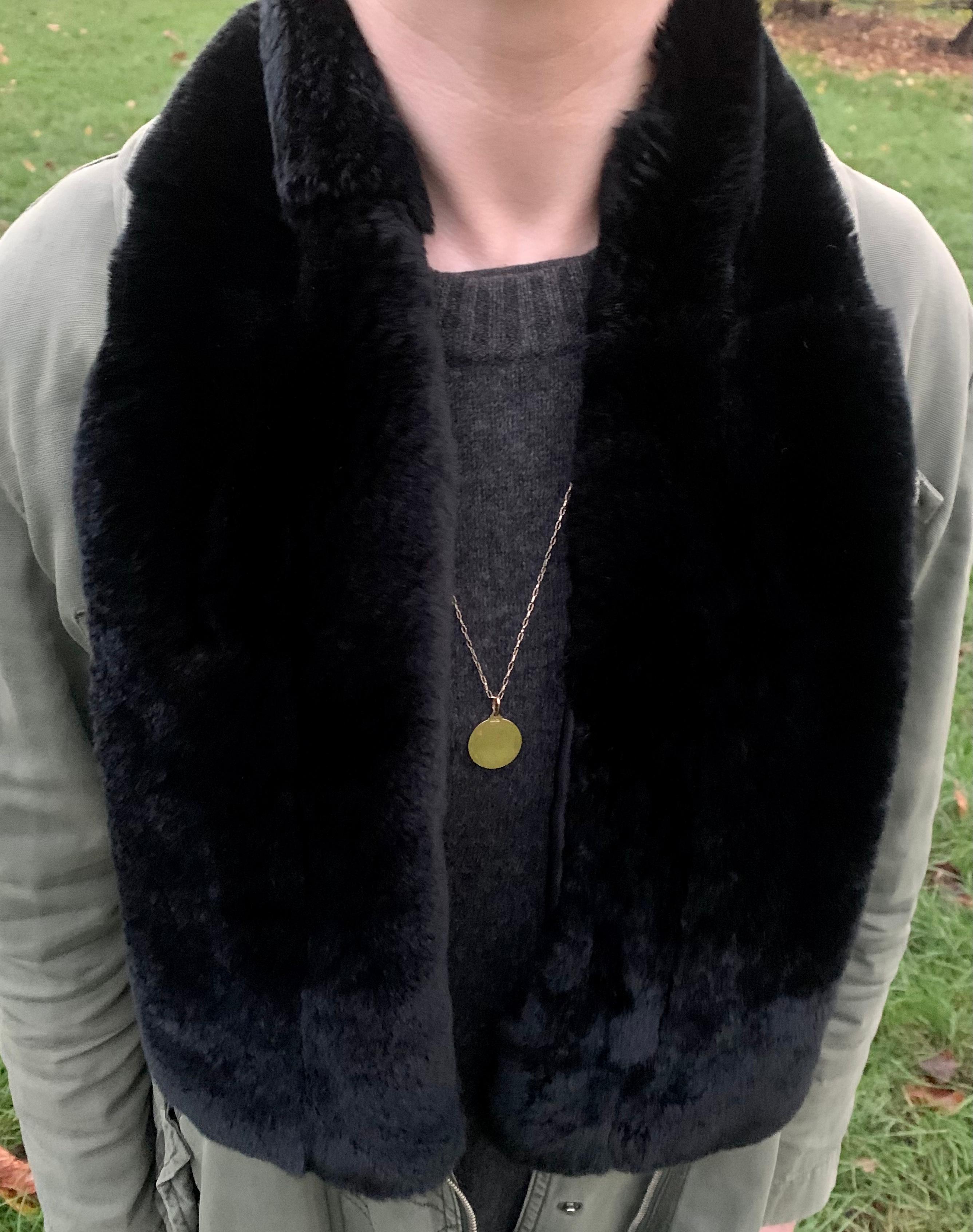 Verheyen London in Black Rex Rabbit Fur Collar - 3 ways  1